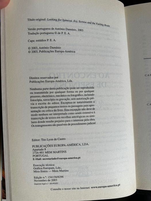 António Damásio - Ao encontro de Espinosa