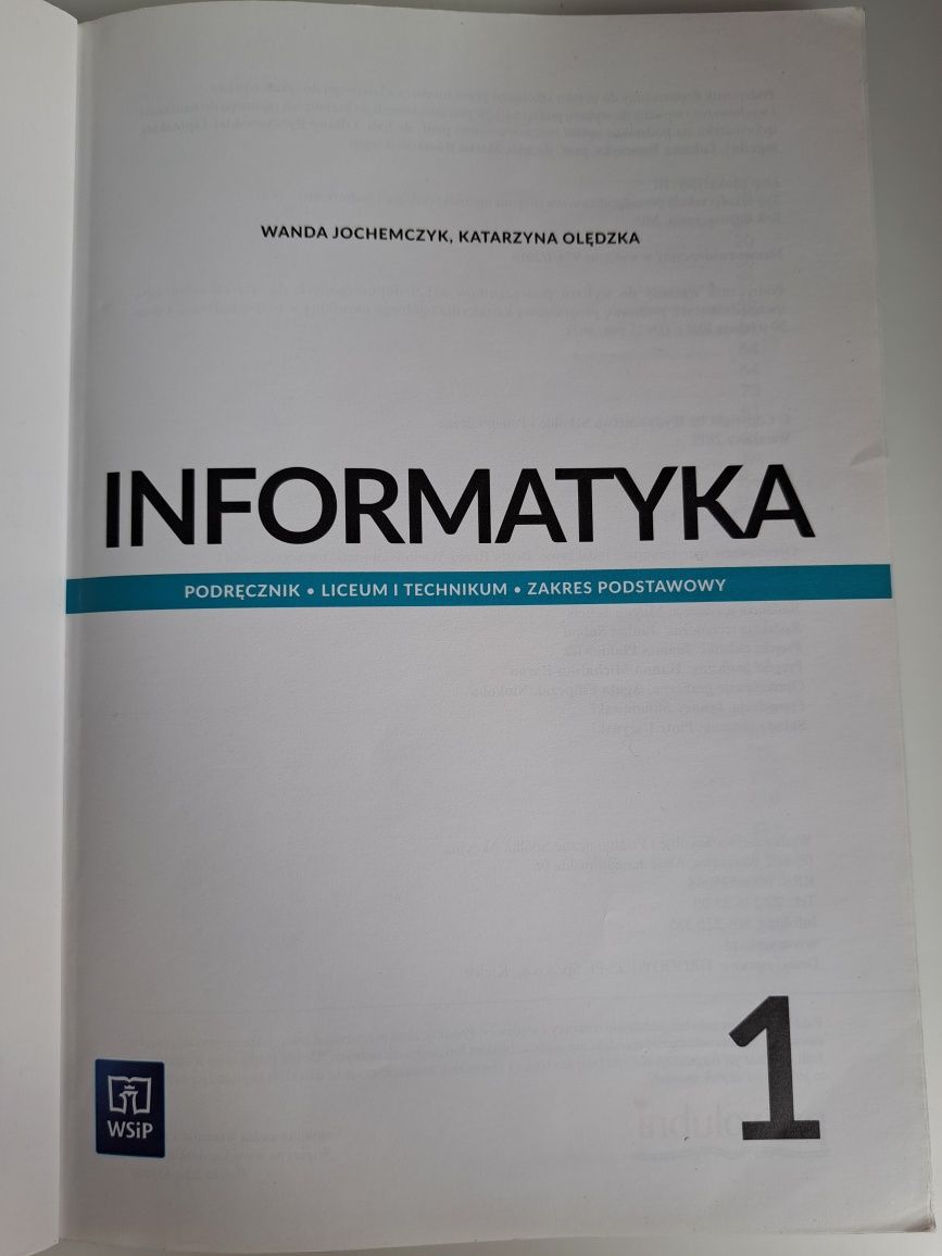 Podręcznik do informatyki, klasa 1