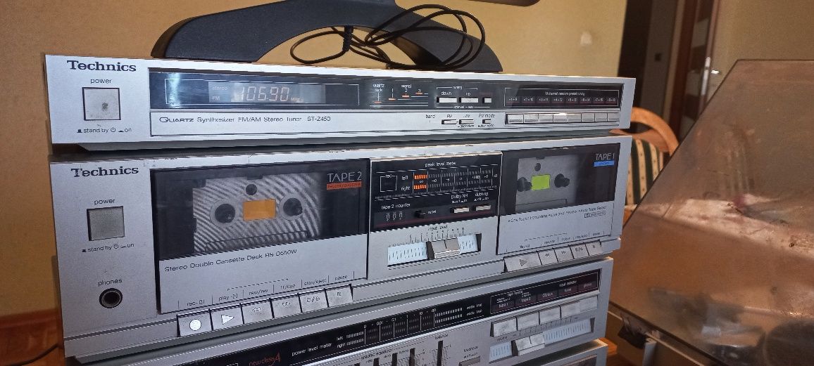 Technics, panasonic gramofon, wierza, kolumny cd