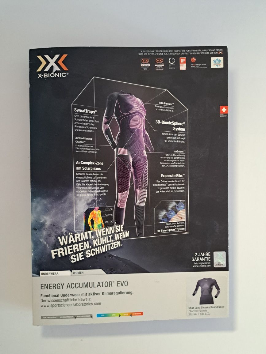 Koszulka termoaktywna sportowa damska – X-BIONIC – rozmiar L/XL - nowa