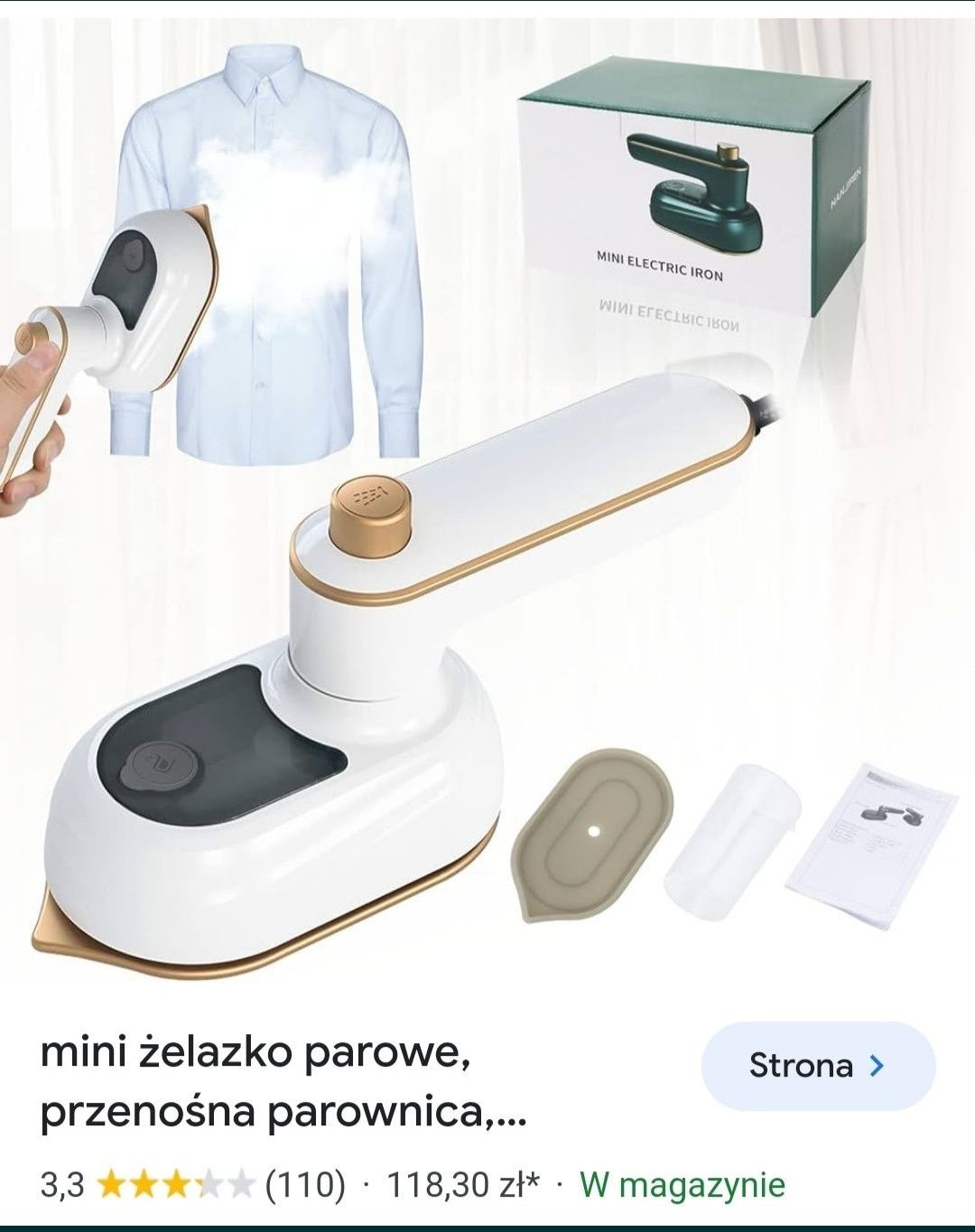 Mini żelazko parowe przenośne małe