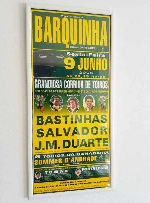 Cartazes antigos emoldurados tauromaquia tauromáquico tourada