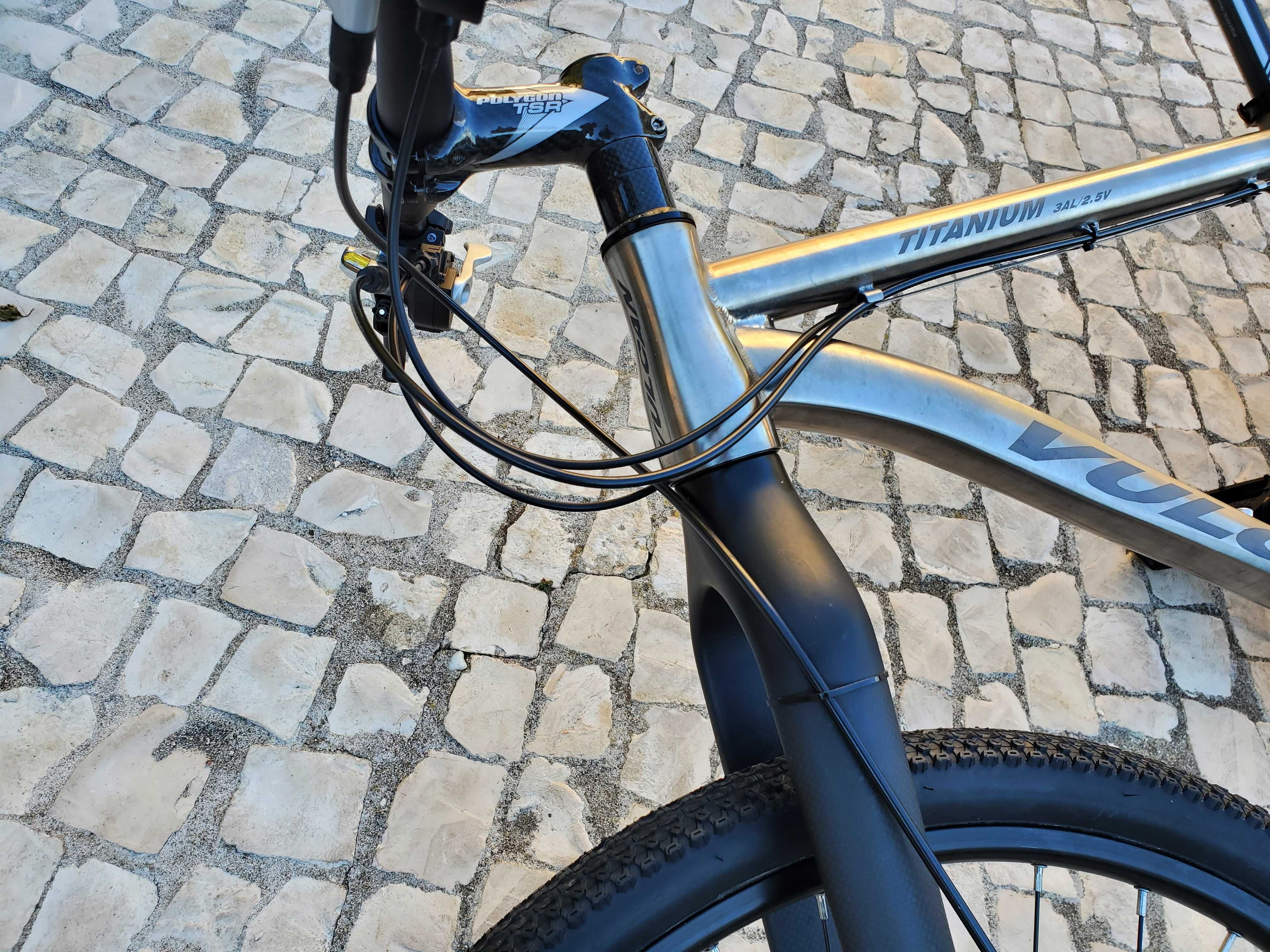 Bicicleta Titanio 9 kg com garfo de carbono - estado impecável