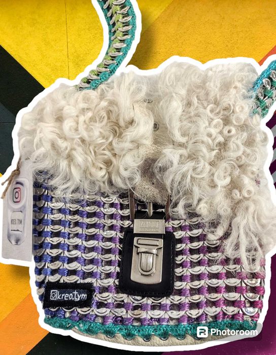 Torebka z zawleczek od puszki, rękodzieło