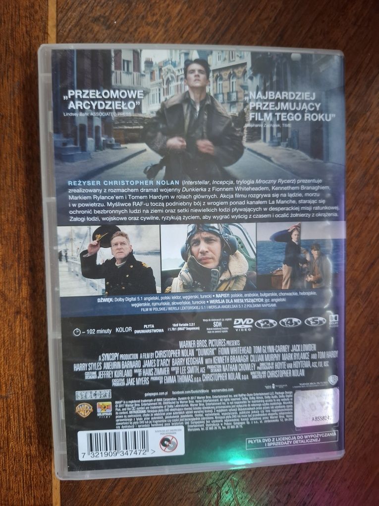DVD Dunkierka 2017 Warner / Lektor PL