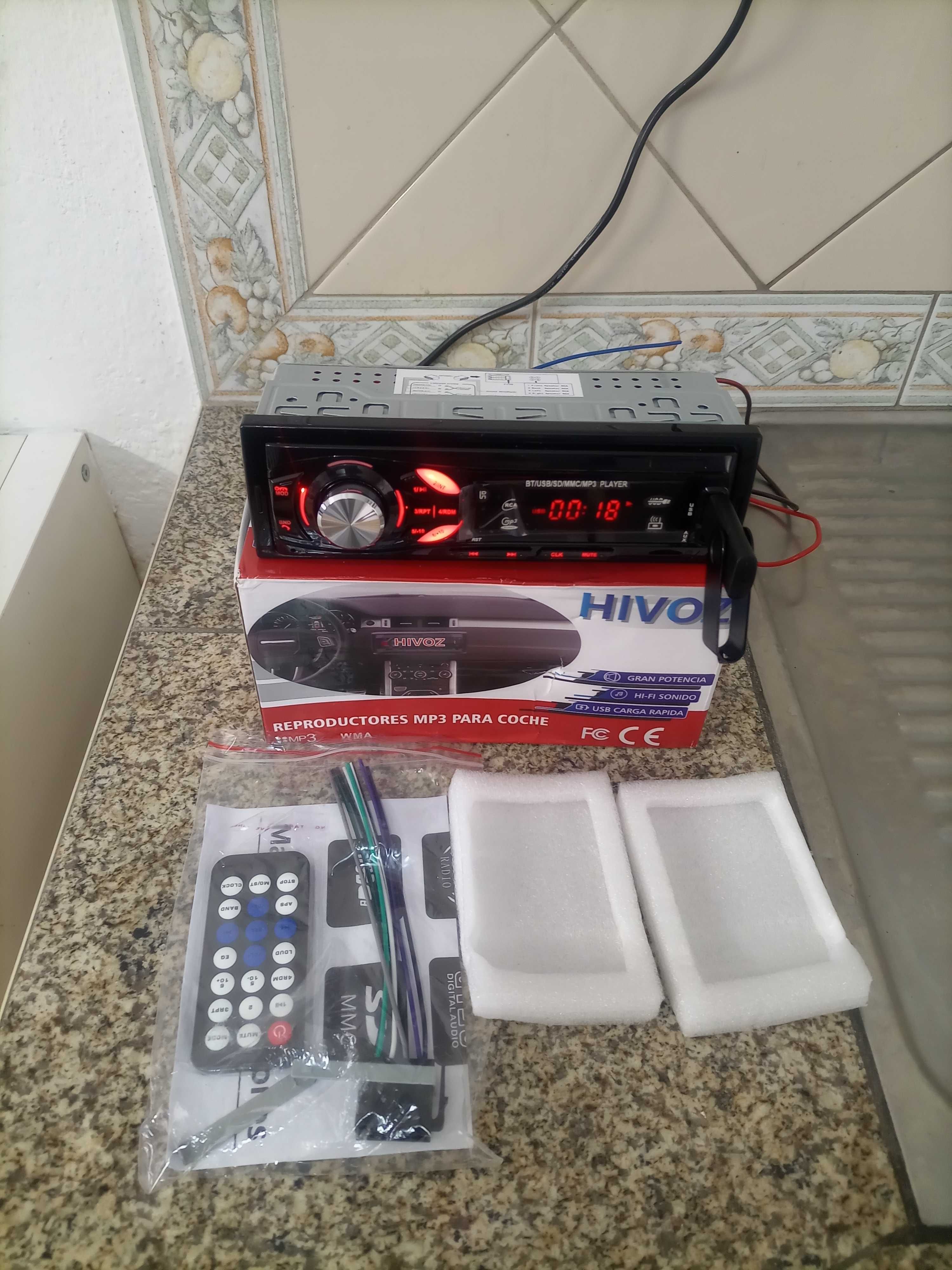 Rádio MP3 Bluetooth USB  Novo