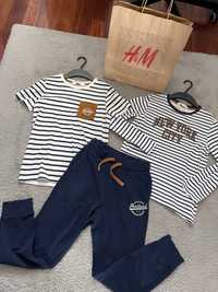 Zestaw H&m 134/140 dresy i tshirty 3 szt