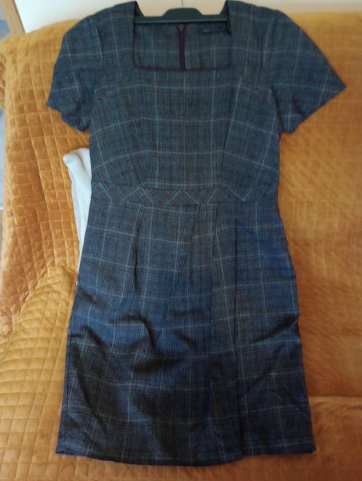 Sprzedam sukienkę w kratkę biuro praca ślub elegancka