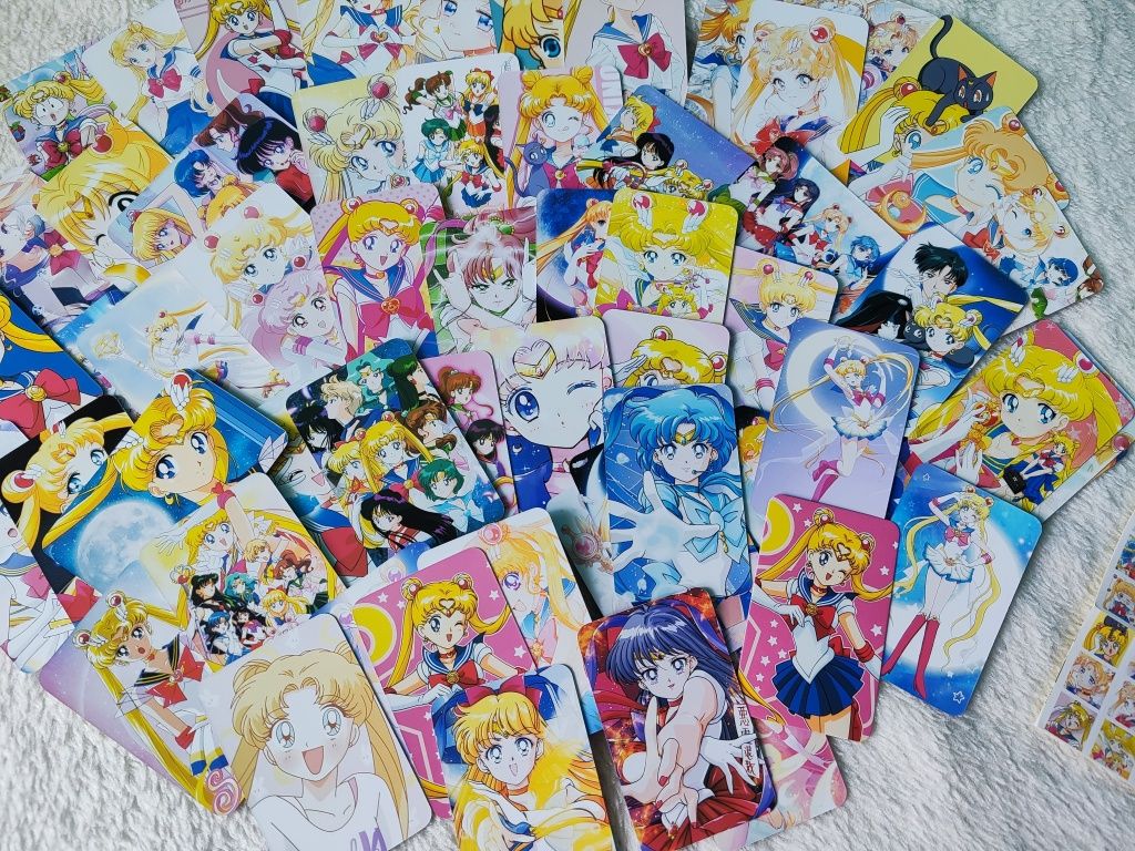 Sailor Moon karty 92 sztuki. Nowe. Zafoliowane.