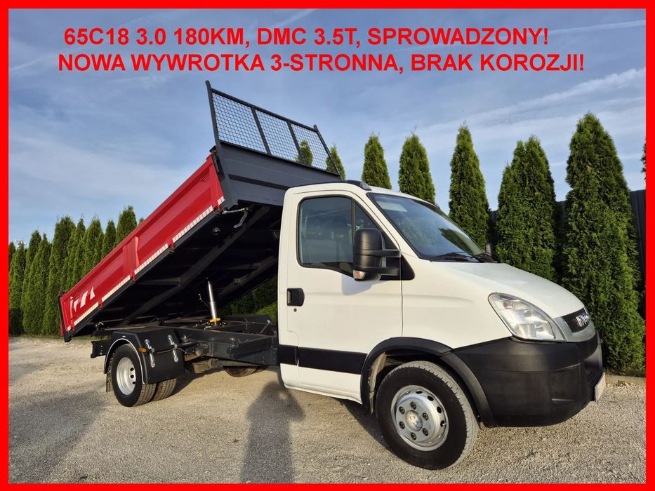 Iveco 65C18 3.0 180KM  Wywrotka, Kiper 3-str, DMC 3.5t, Bez korozji, Sprowadzony!