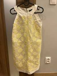 Sukienka z żółtymi haftowanymi aplikacjami Cocomore 36