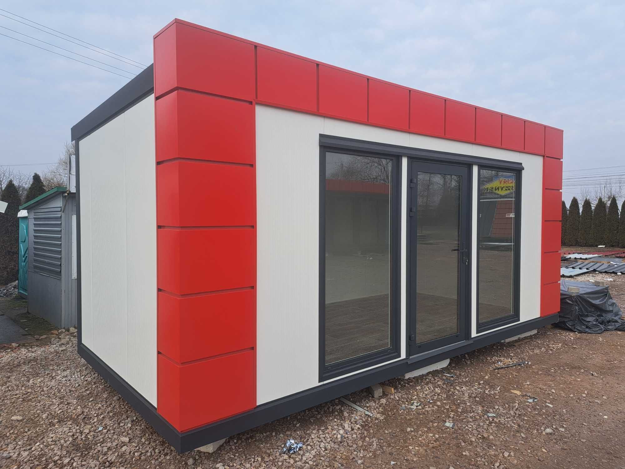 Biuro 6x3 kontener pawilon komis kebab fryzjer ubezpieczenia recepcja