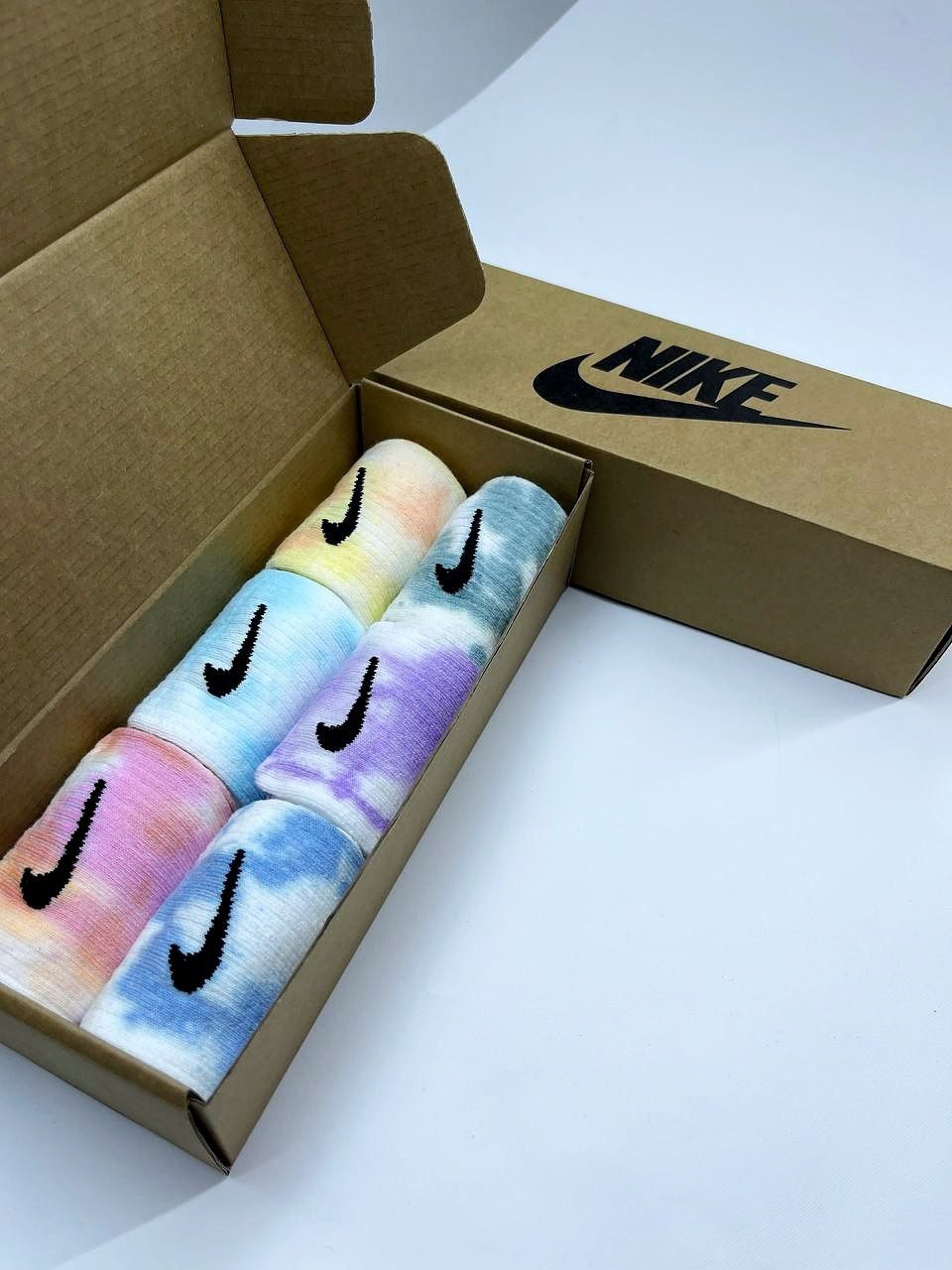 Подарунковий набір шкарпеток Nike Tie-Dye | Бокс носків Найк Тай-Дай