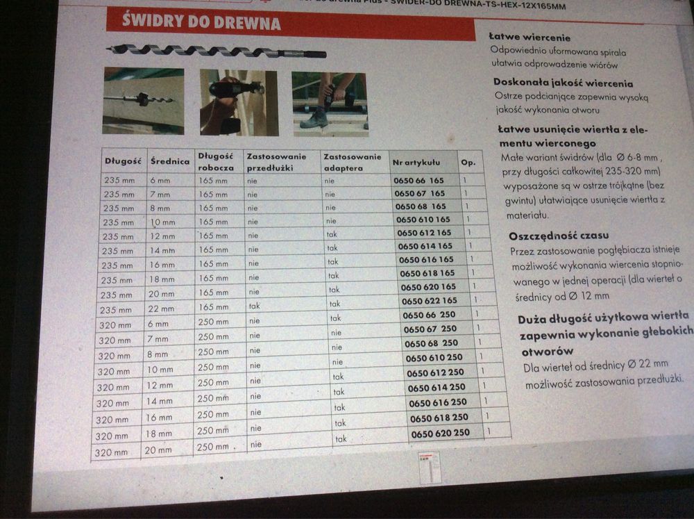 Świder do drewna