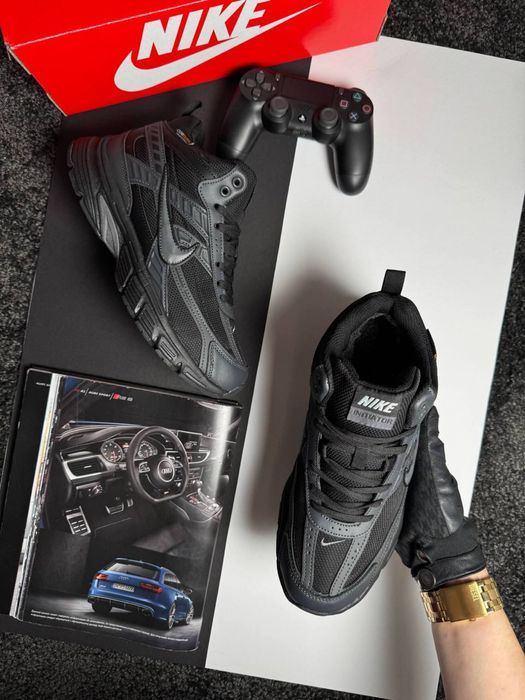 Чоловічі кросівки найк Nike Initiator High Fur Black Grey [41-46]