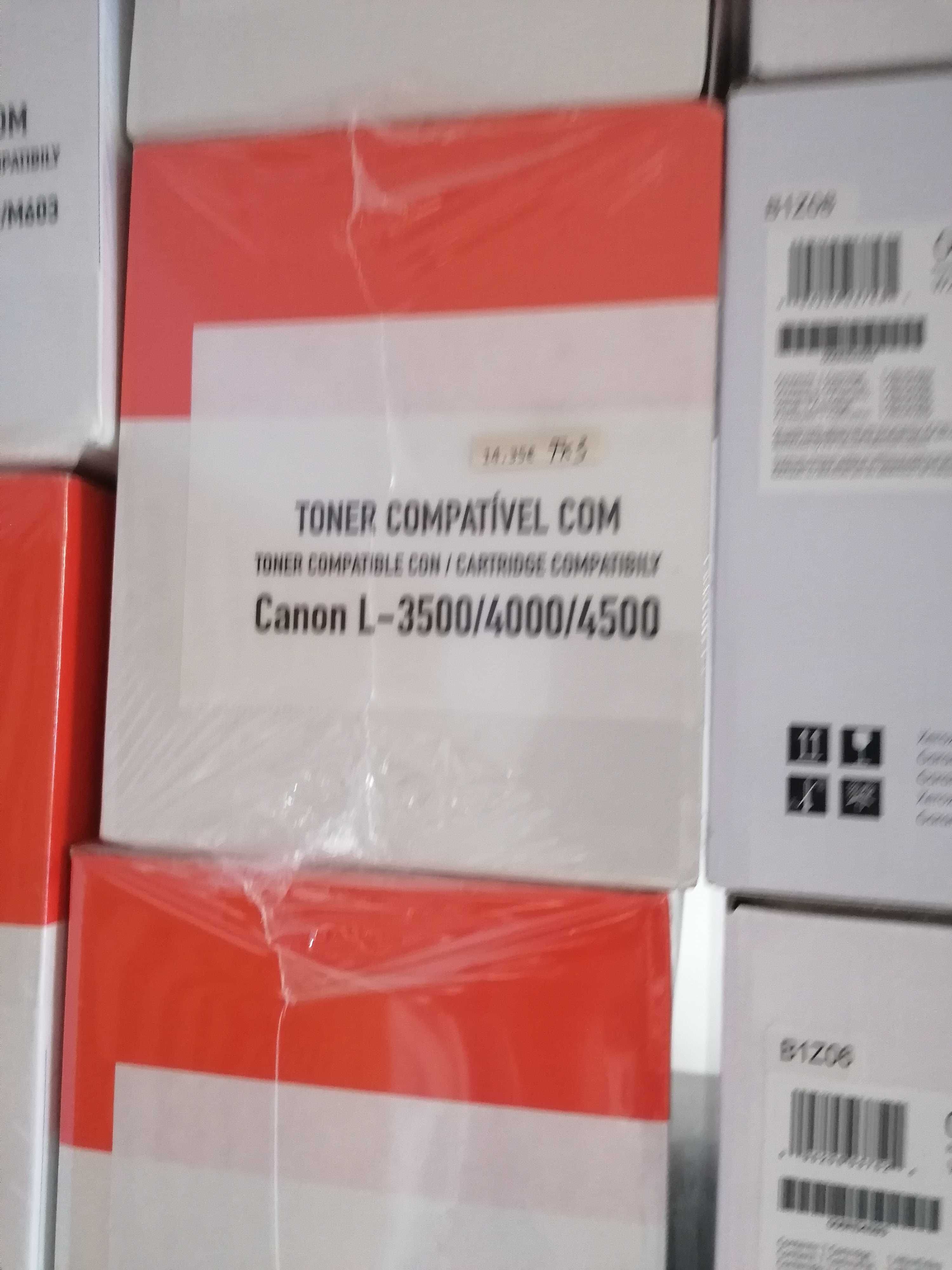 Toners compatíveis novos e devidamente embalados