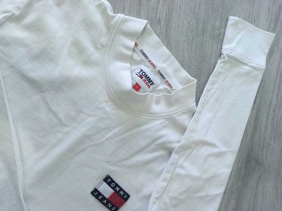 Tommy Longsleeve bluza biała L M męska