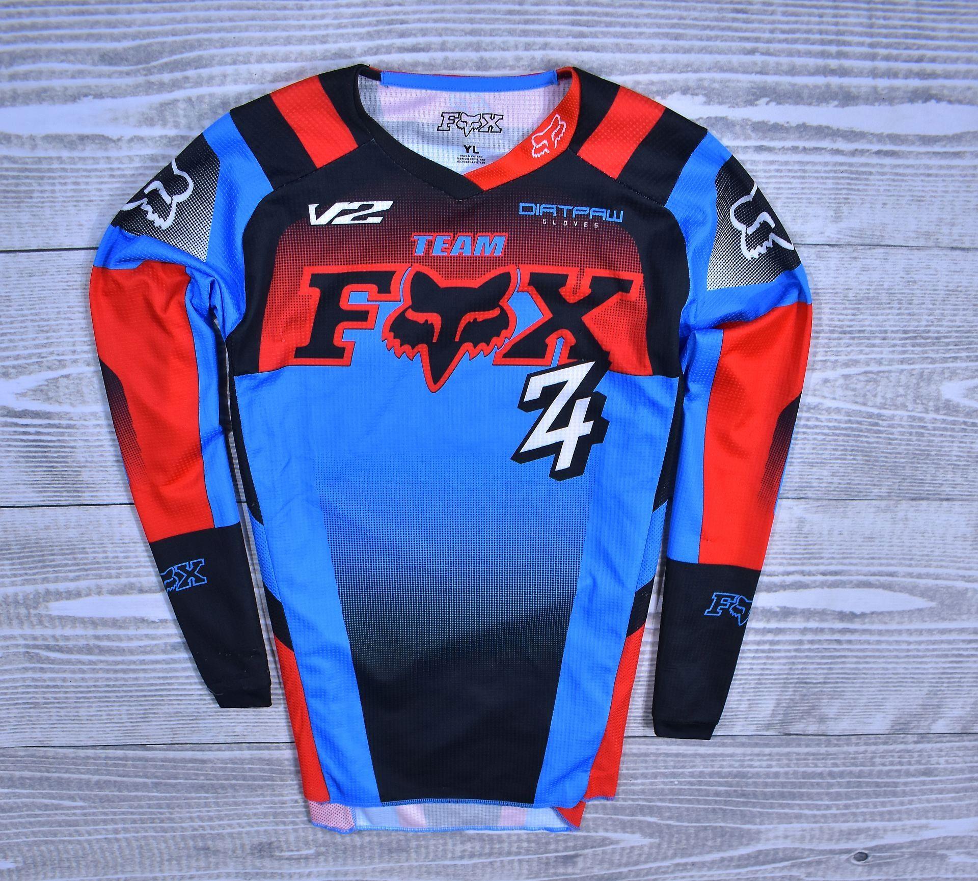 Fox Juniorska Koszulka Motocross Logowana / Y L