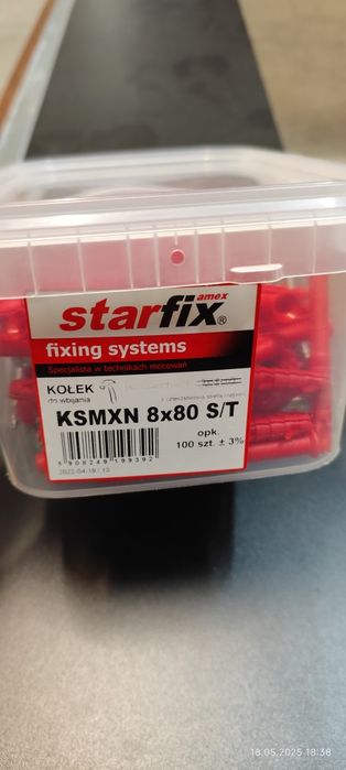 Kołki starfix amex 8x80 100szt
