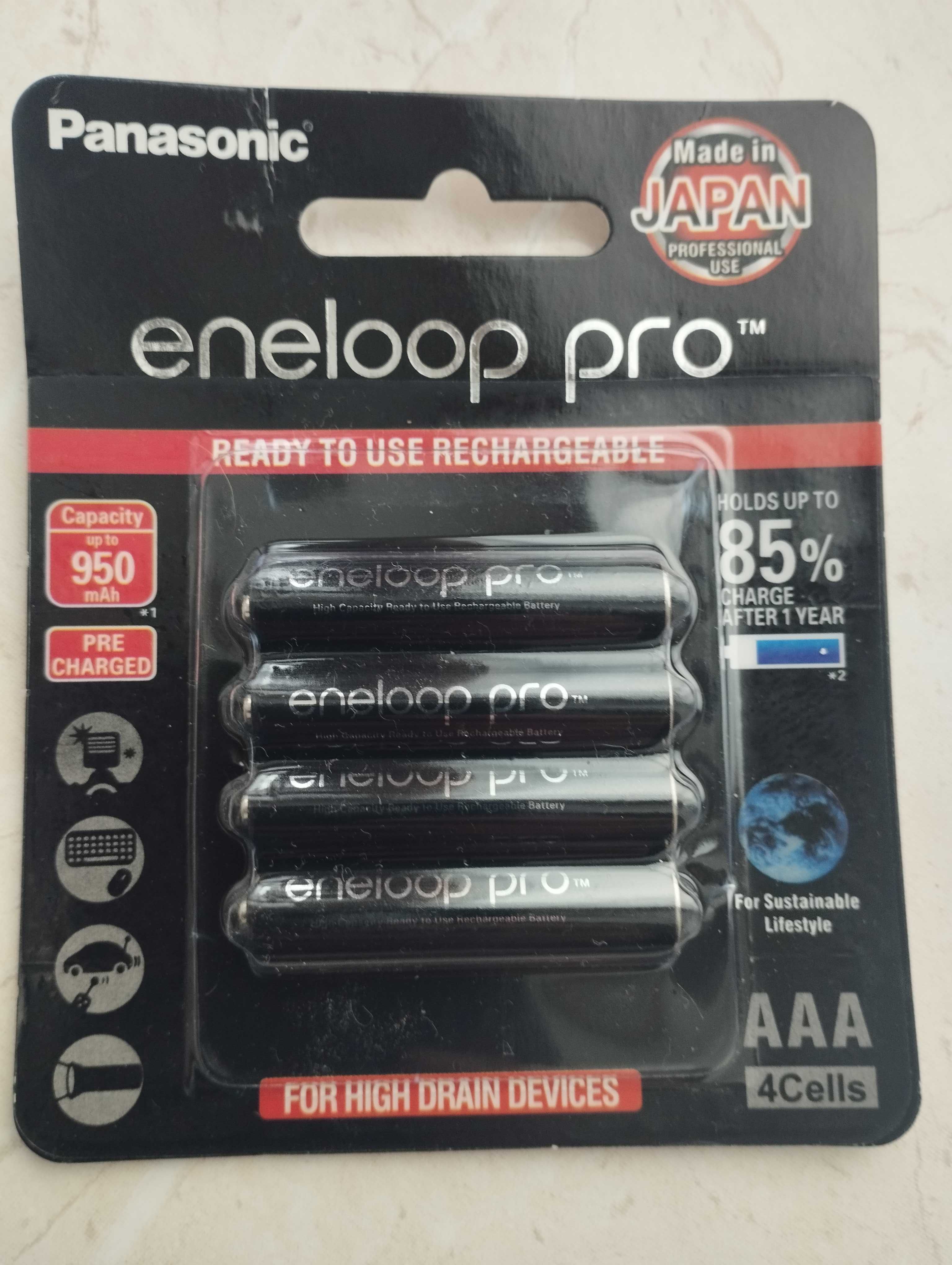Panasonic Eneloop Pro 980 mAh (min 930 mAh) BK-4HCDE/4BE в блістері
