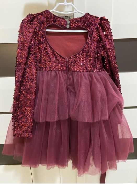 Сукня святкова, плаття з паєтками та спідницею з фатину, 104-110 см