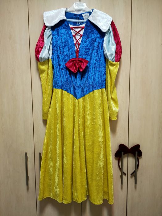 Królewna Śnieżka strój kostium przebranie + opaska rozmiar 152