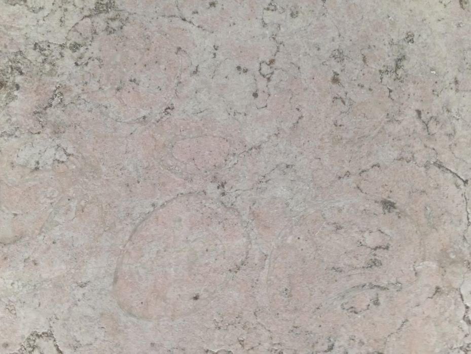 Banco de pedra rosa para jardim