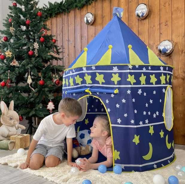 Дитячий ігровий намет синій або рожевий Палатка Шатер