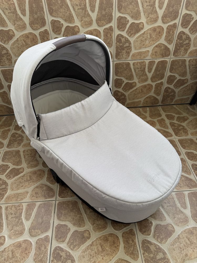 Gondola Cybex Balios S Lux Lava Grey + przescieradło i ochraniacz