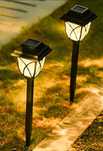 6 candeeiros solares de jardim (NOVOS)