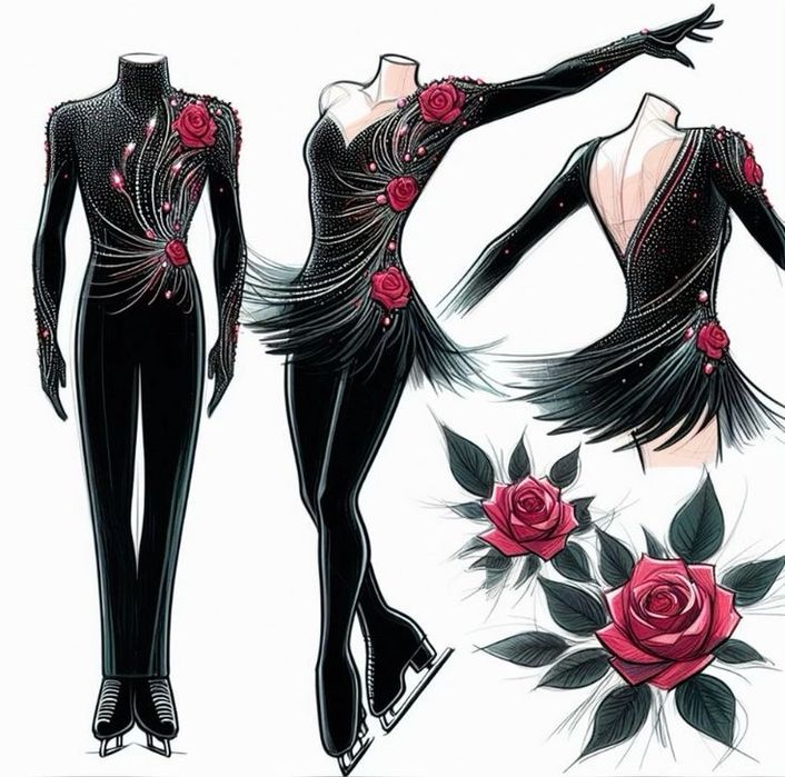 Desings costume dance/gymnastic/ skating costumized