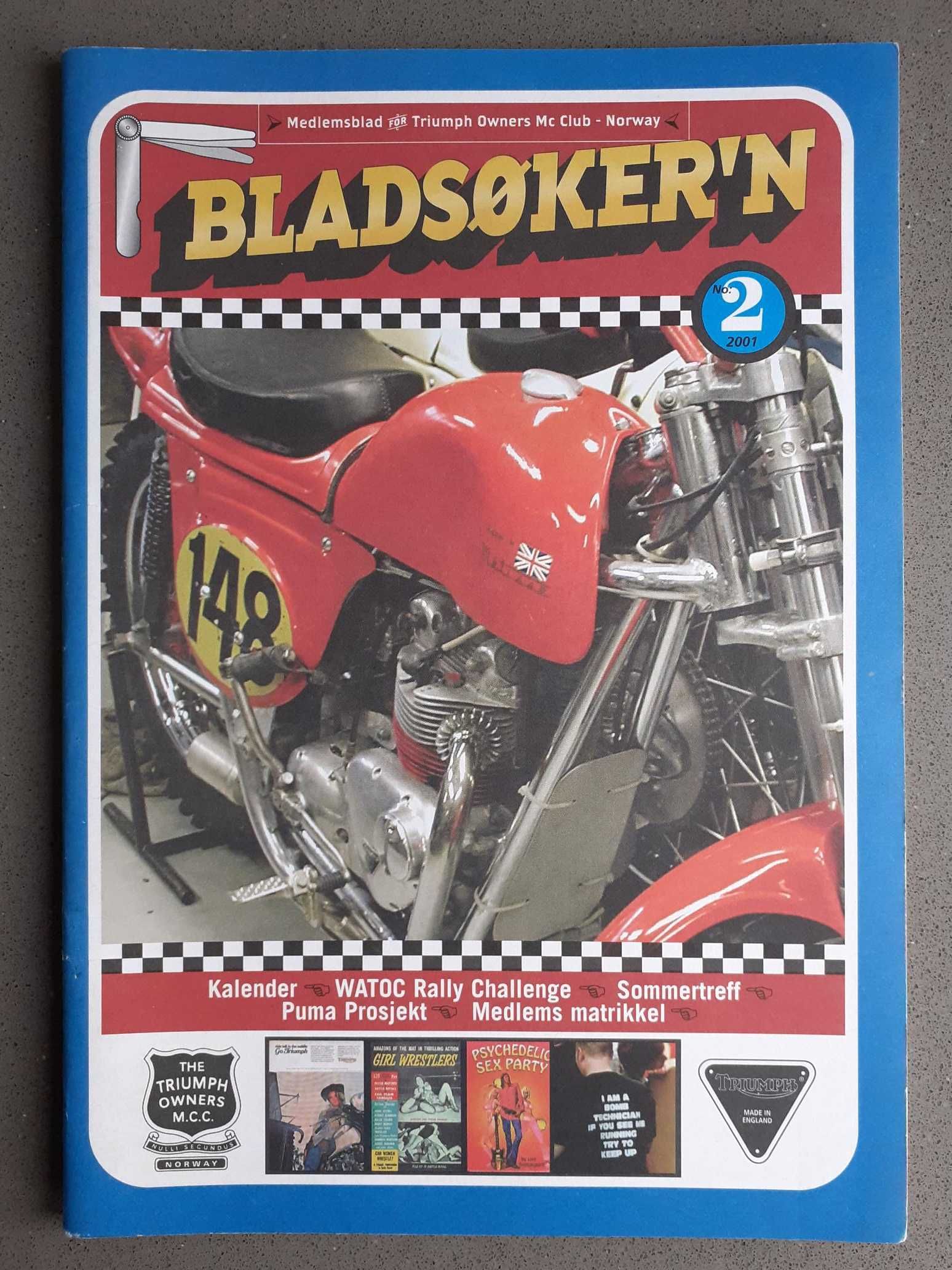 Revistas Antigas Bladsoker'n (Moto Clube Triumph Noruega)