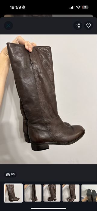 Чоботи сапоги шкіряні  шкіра зимові  як zara
