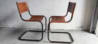 Krzesło skórzane Bauhaus, design Vintage