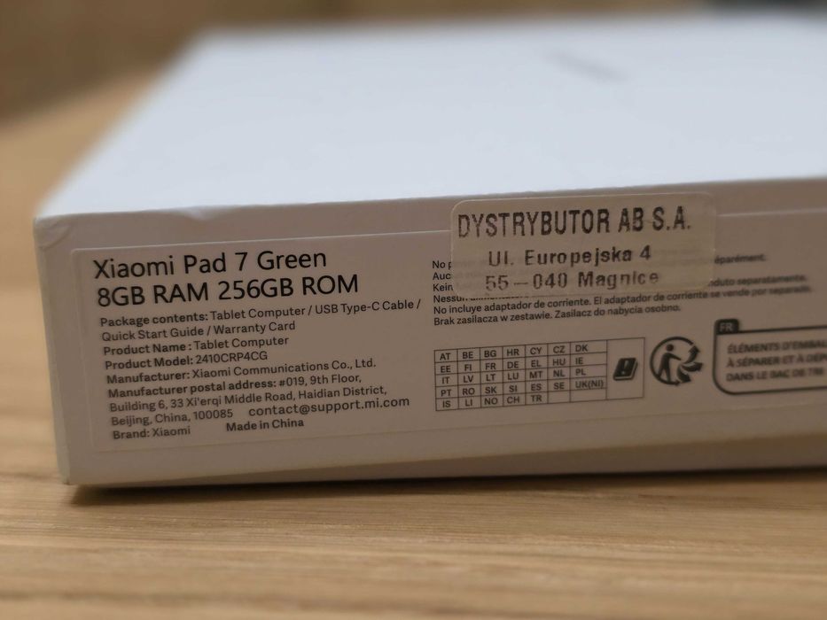 Tablet Xiaomi Pad 7 8/256 GB super stan długa gwarancja 07.2027 etui