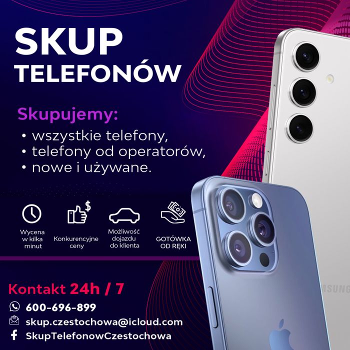 Skup telefonów GOTÓWKA do ręki iPhone Samsung Apple Radomsko