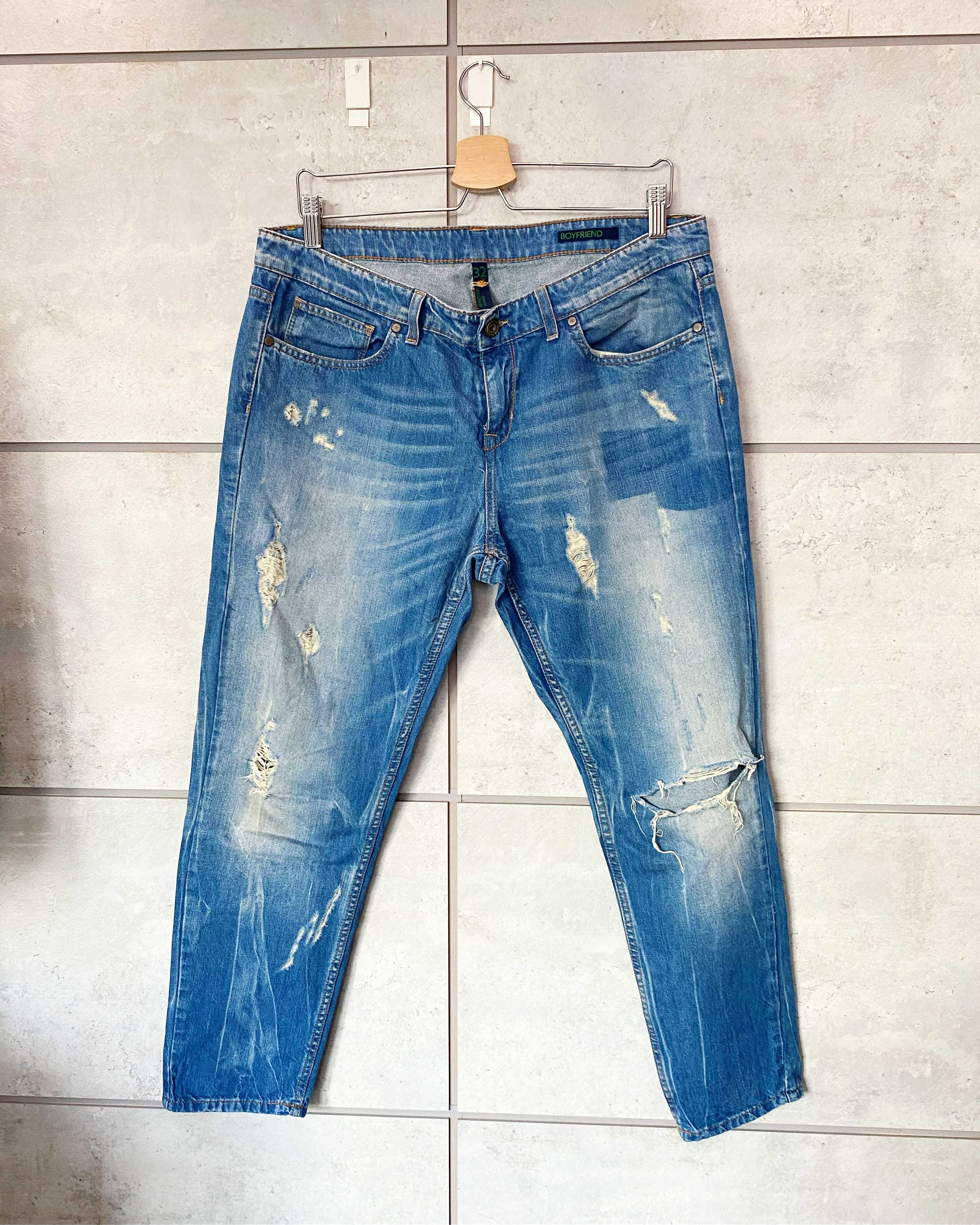 Męskie jeansy Boyfriend 32 Benetton jeans
