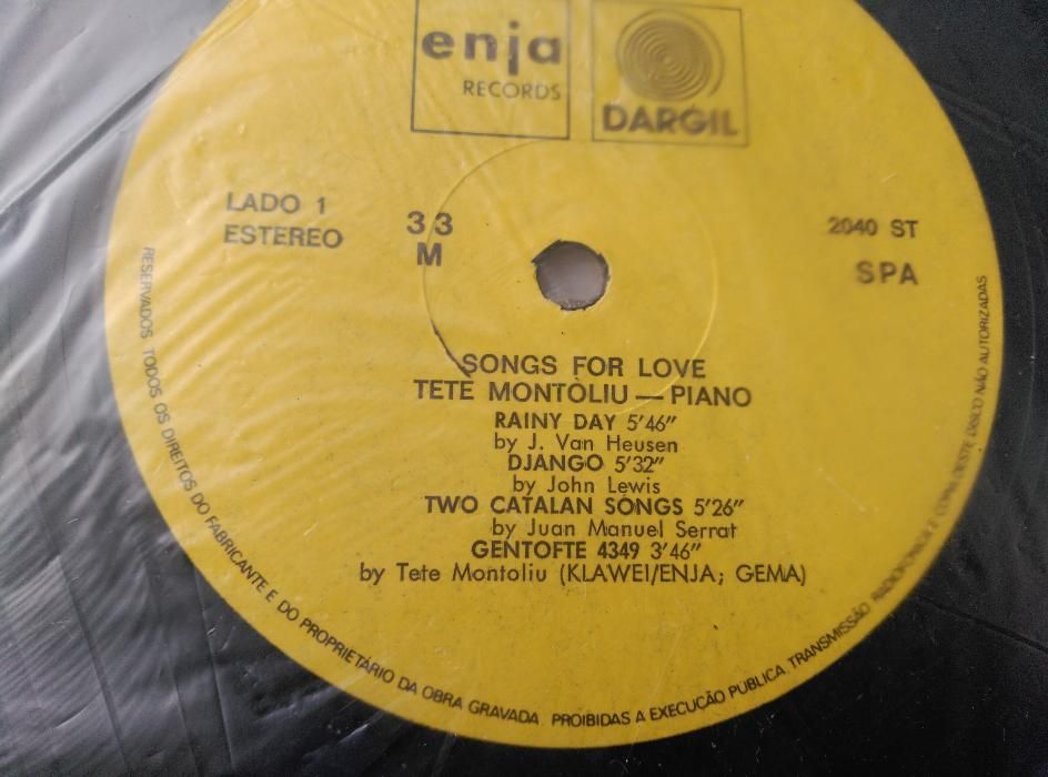Tete Montoliu, Songs for Love - LP Vinil