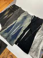 Rick Owens BANANA boot cut faded opium archive джинси сині джинсы клеш