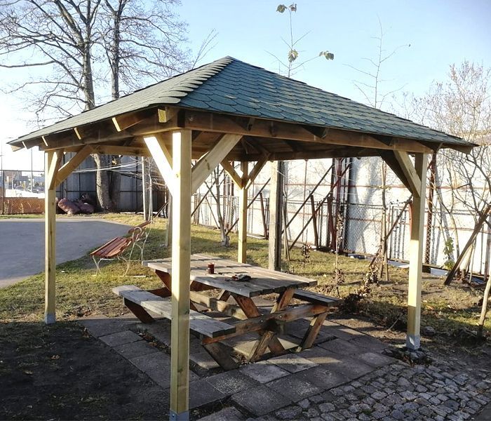 Altana ogrodowa Merida 354x354cm słupki 90x90 mm