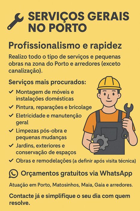 Serviços Gerais – Profissionalismo e Rapidez