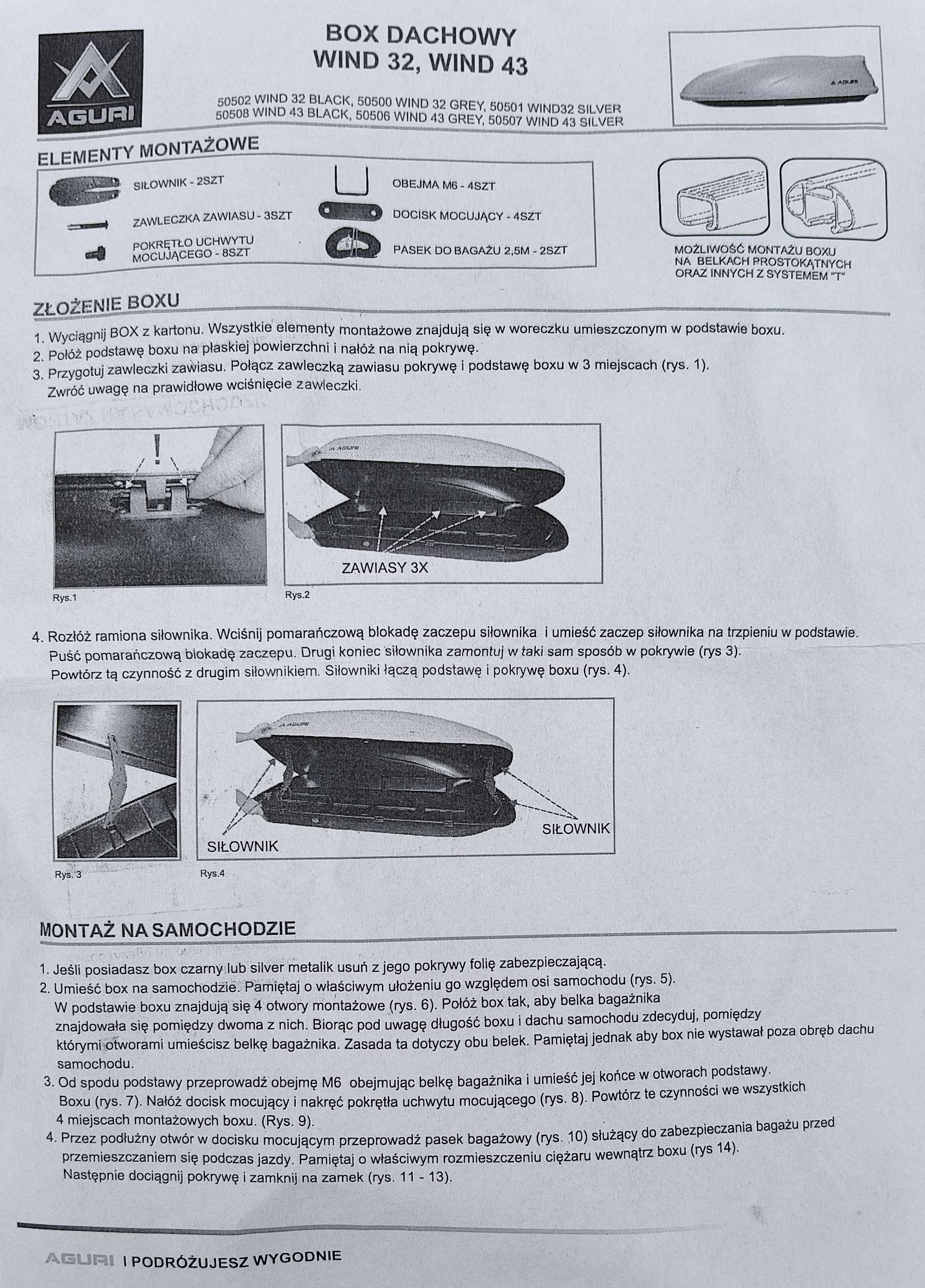 Bagażnik dachowy firmowy do Skoda Scala + box dachowy 320L