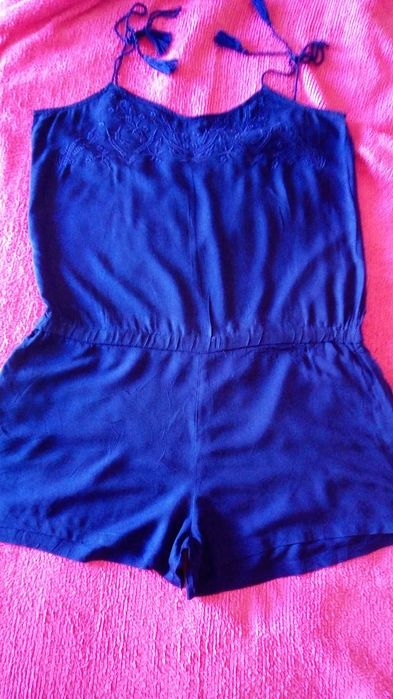 Macacão vestido calção completo tamanho M