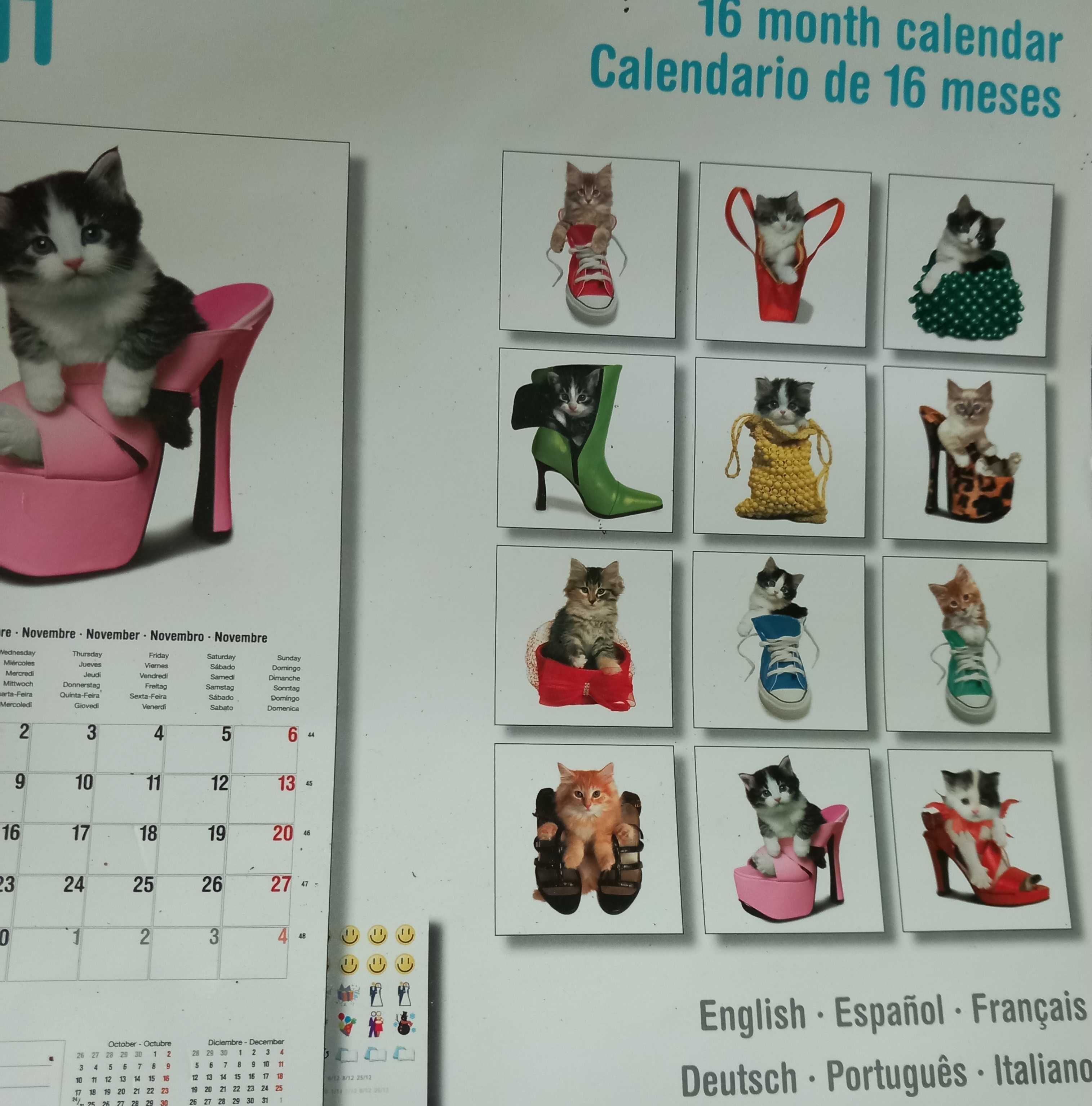 Calendários - africanos, celtas, gatos, buddha, animais, Hello Kitty