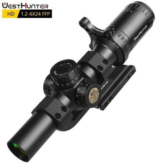 Mira de Batida LPVO WestHunter HD 1.2-6X24 FFP (First Focal Plane)