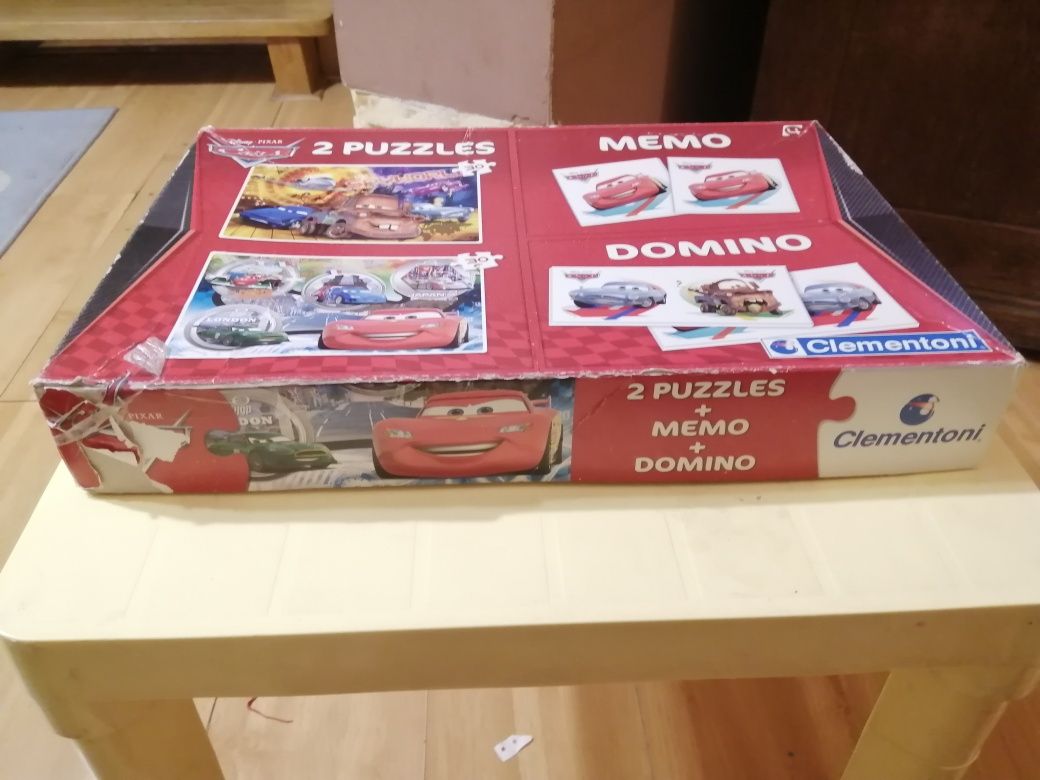 Puzzle, memo, domino autka Clementoni