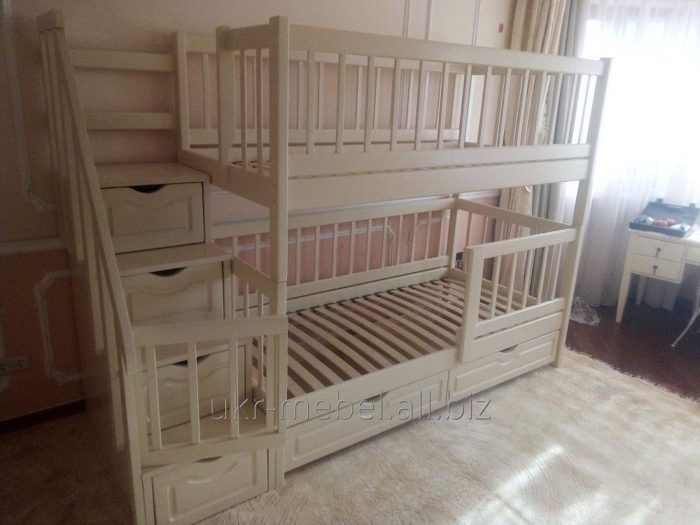 Двоярусне дерев'яне ліжко Фор (кровать двухъярусная)