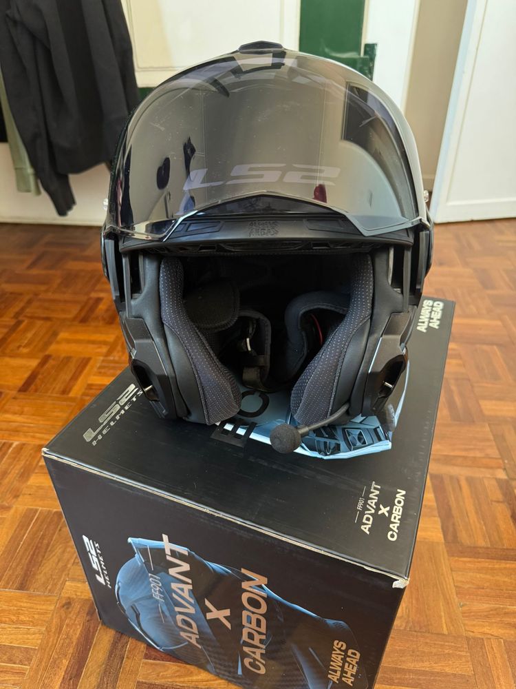 Capacete LS2 advant x Carbon com cardo spirit