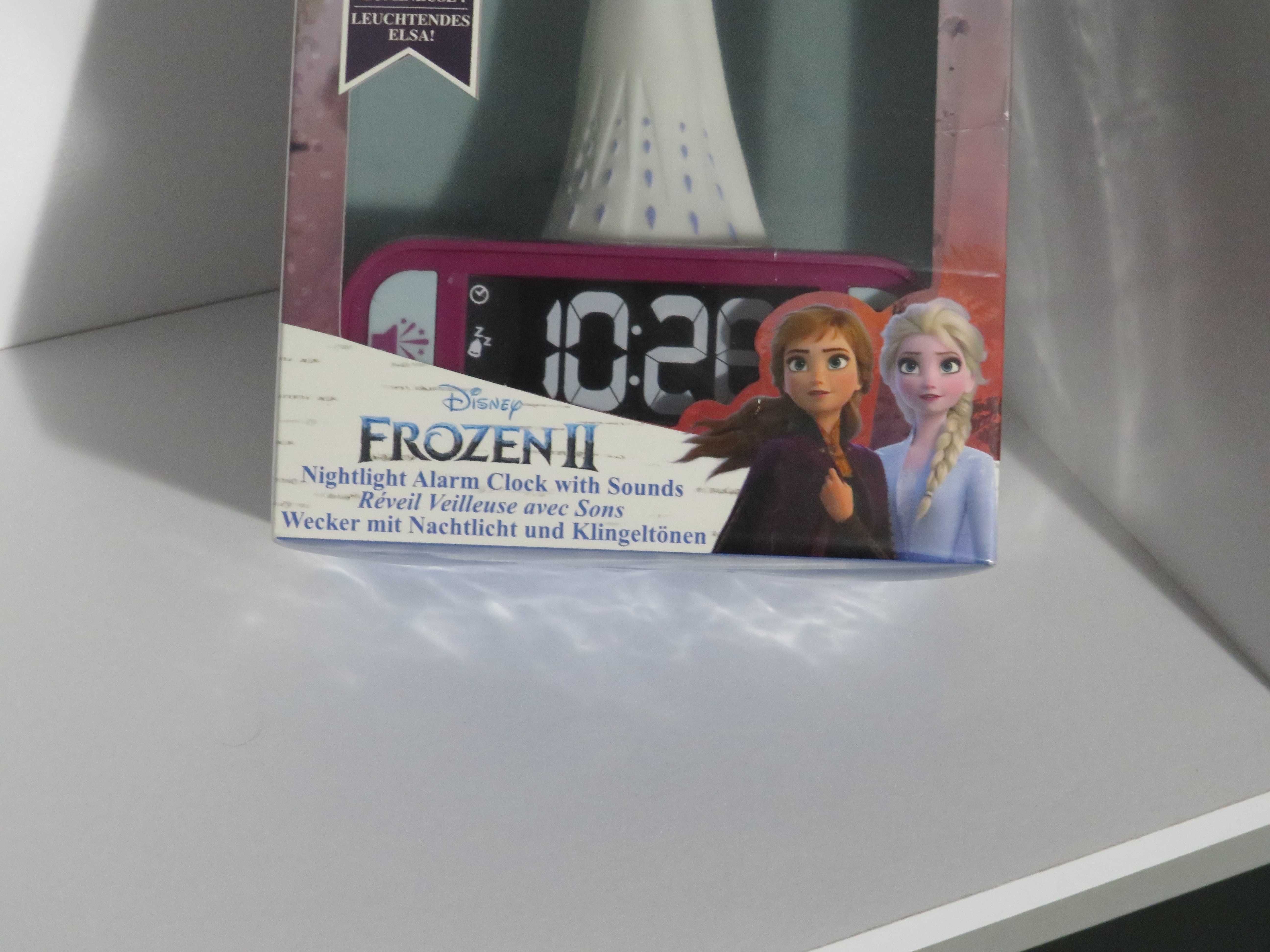 Luz Noturna Relógio Despertador com Sons, Disney Frozen II Elsa NOVO