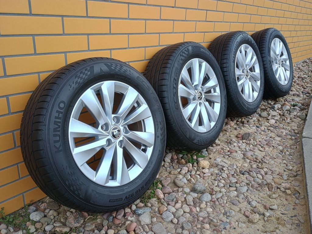 Nowe koła letnie 16 5x112 oryginalne SKODA Octavia IV alufelgi z opona